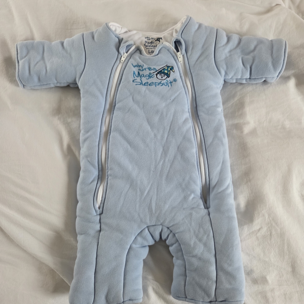 Baby Merlin's Magic Baby Sleepsuit - Blue